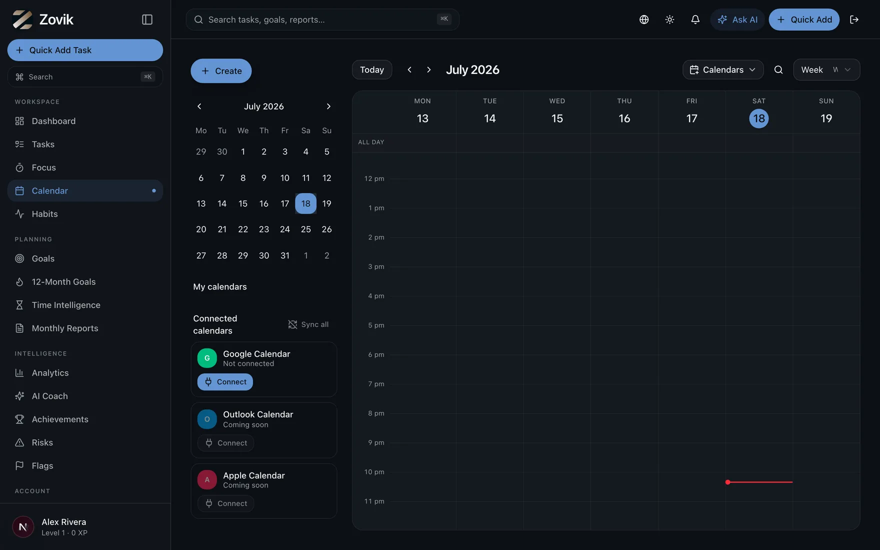 Your plan and your day, in one view